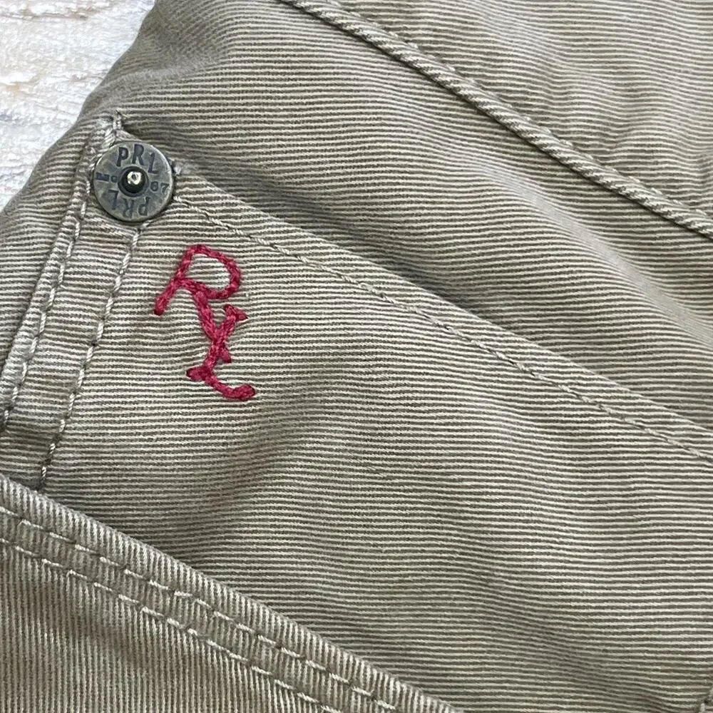 Polo Ralph Lauren 650 Straight Leg Pants Mens 36x32* Khaki Cotton Casual Preppy
